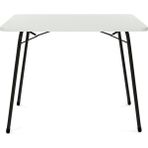 Bofigo Beyaz Katlanır Masa Ahşap Metal 60X80 Cm Balkon Bahçe Piknik İçin Fonksiyonel Tasarım