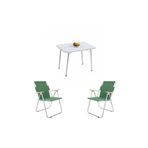 Bofigo BFGBM+2S 2+1 Yeşil 60X80 cm Masa Sandalye Kamp Seti