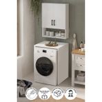 Bofigo Çamaşır Makinası Dolabı Kurutma Makinası Dolabı Banyo Dolabı Deniz Beyaz
