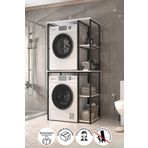Bofigo Çamaşır Makinesi Dolabı Kurutma Makinesi Dolabı Metal Banyo Dolabı Mısra Beyaz