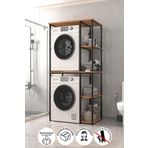 Bofigo Çamaşır Makinesi Dolabı Kurutma Makinesi Dolabı Metal Banyo Dolabı Mısra Çam