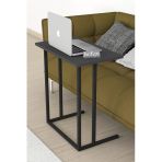 Bofigo Metal Ayaklı Laptop Sehpası Kahvaltı Masası Çalışma Sehpası Stabil Antrasit