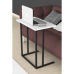 Bofigo Metal Ayaklı Laptop Sehpası Kahvaltı Masası Çalışma Sehpası Stabil Beyaz