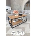 Bofigo Metal Orta Sehpa 2 Raflı Orta Sehpa Dekoratif Sehpa Nisa Çam