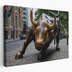 Boğa Heykeli Charging Bull NewYork Dekoratif Kanvas Tablo, Duvar Dekoru 5160