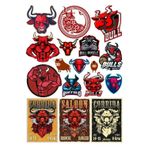 Boğa Sticker Set-7 17 Parça Telefon, Tablet, Defter, Laptop Sticker