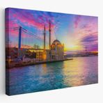 Boğaziçi Köprüsü ve Ortaköy Camii Dekoratif Kanvas Tablo, Duvar Dekoru 6508