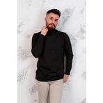 BOĞAZLI SLİMFİT ERKEK TRİKO KAZAK SİYAH 3XL