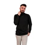 BOĞAZLI SLİMFİT ERKEK TRİKO KAZAK SİYAH XXL