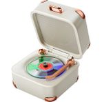 Boğazören Beyaz Nostaljik Retro Antika Pikap,plak Çalar Görünümlü Kablosuz Minibox Bluetooth Hoparlör - Siyah
