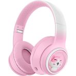Boğazören Kafa Üstü Pembe “çocuk & Genç” Için Kablosuz Kulaklık Mikrofonlu Kulak Üstü Bluetooth Kulaklık