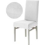 Bogda Beyaz Bambu Yıkanabilir Likralı Esnek Lastikli Sandalye Örtüsü - 35 x 48 cm