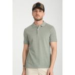 Boggee Pedso Erkek Yeşil Italyan Yaka Çekmez Likralı %100 Pamuklu Kumaş Slim Fit Polo Yaka Tişört - 3XL