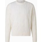 Bogner Keith Lüks Klasik Stil, Erkek Yün Triko Kazak - Krem - 2XL