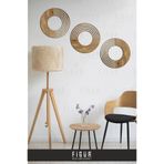 Bohem 3'lü 25x25 cm Ahşap Duvar Dekoru/Duvar Süsü Tablo/Hediyelik Eşya