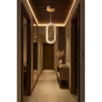 Bohem Aydınlatma Elips Tavana Sıfır 3 Renk Led Gold Modern Avize Antre/Hol Banyo/Mutfak Avizesi