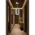 Bohem Aydınlatma Elips Tavana Sıfır 3 Renk Led Krom Modern Avize Antre/Hol Banyo/Mutfak Avizesi