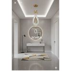 Bohem Aydınlatma Modern Tek Damla Sarkıt Gold Model 3 Renk LED (Beyaz Sarı Günışığı)