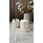 BOHEM Banyo seti tarzı tepsi standlı 3 lü set