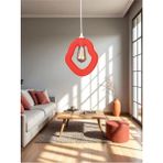 Bohem Beton Görünümlü Modern Minimalist Avize Ayarlı E27 Duy Salon Mutfak Yatak Odası Ofis Kafe - 1 - Kırmızı