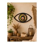 BOHEM By Bohostore Hasır Renk Nazar Göz Duvar Dekoru &Balkon Aynalı Duvar Süsü