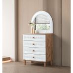 Bohem Çiğdem Çekmeceli Şifonyer Aynasız 80X42X90 - Beyaz