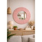 BOHEM Çocuk Odası Yuvarlak Duvar Aynası 50cm Dekoratif Rattan Ayna