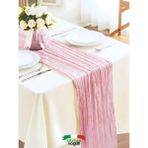 Bohem Dekoratif Runner Masa Örtüsü | Düğün, Parti, Söz, Nişan, Özel Gün Dekorasyonu Sofra Süslemesi - Pembe - 90 x 300 cm