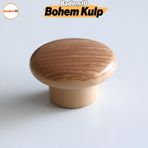 Bohem Düğme Kulp Açık Ceviz Renk Mobilya Mutfak Dolap Dolabı Çekmece Kulpu Kulbu Plastik Tek Vida