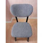 Bohem Jakarlı Sandalye Kılıfı Çubuk Desen 6 Adet - 45 x 56 cm - Gri