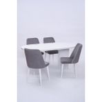 Bohem Milano Lak Panel Yemek Masa Sandalye Takımı 90X170 - Beyaz - 90*170