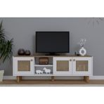Bohem Natura Pvc Hasır Desen Tv Ünitesi, Garden Meşe Beyaz