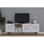 Bohem Natura Pvc Hasır Desen Tv Ünitesi, Natura Mat Beyaz