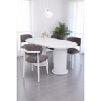 Bohem Norte Lak Panel Sabit Yemek Masa Sandalye Takımı 90X160CM - Beyaz