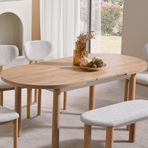 Bohem Oval Masa 90x186 cm Sepet-Sedef