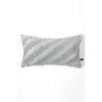 Bohem Özel Tasarım Punch Panç Desen Dekoratif Dikdörtgen Kırlent Kılıfı 28X50 Cm Zigzag Gri