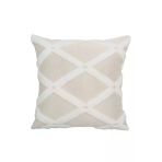 Bohem Özel Tasarım Punch Panç Desen Kare Dekoratif Kırlent Kılıfı 43X43 Cm Bella Krem
