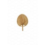 Bohem Palmiye Yaprağı, Japon Yelpazesi 19x28 Cm, Duvar Dekorasyon, Duvar Süsü, İskandinav, Modern, Rattan Bej