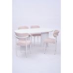 Bohem Polo Lak Panel Yemek Masa Sandalye Takımı 90X170 - Beyaz - 90*170