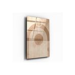 Bohem Tarz Dikey Cam Tablo renkli- 60 x 90