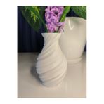 Bohem Tarzda Dekoratif Vazo - 15cm Beyaz