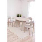 Bohem Travertan Norte Açılır Yemek Masa Sandalye Takımı 90X160cm