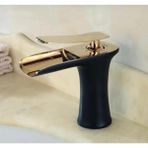 Boheme Şelale Altın Siyah Lavabo Bataryası