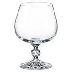 Bohemia Collection Sterna Kristal 6'lı 250 cc Kahve Yanı Su Bardağı/Konyak Kadehi Seti Gıdaya Uygun Cam Modern Desensiz - Beyaz - 250 ml