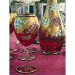 Bohemia Kristal Mineli Su Seti 6kadeh 1 Karaf - 7 Adet - 08 Kırmızı