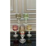 Bohemia Kristal Renkli Kahve Yanı Su Bardağı