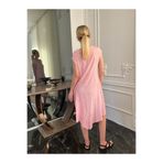 Bohemian Kadın Pembe Asimetrik Kesim Kloş Elbise pembe M