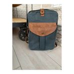 Bohemian Suya Dayanikli Mumlu Kanas Unisex Ayarlanabilir Uzunluk Sırt Çantası Petrol Standart