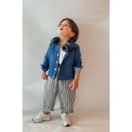 bohemiankids baby wear Siyah Çizgili Pantolon Kot Ceket Takım