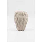 BOHEMORE Serenité Krem Dalgalı Sarmaşık Desenli Seramik Küp Vazo 25,5 X 18 Cm Krem / Bej